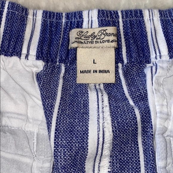 Lucky Brand  Blue white striped Shorts L - Picture 7 of 9
